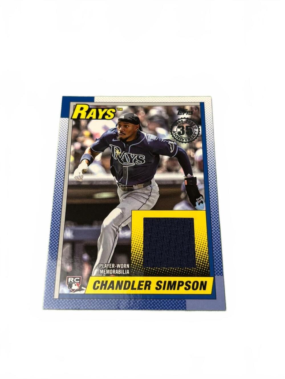 1990 Topps Baseball Relic Card Chandler Simpson Tampa Bay